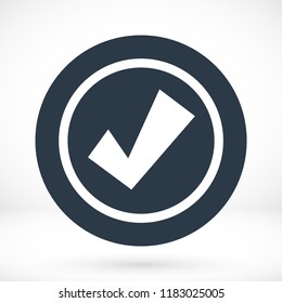 Confirm icon, stock vector illustration flat design style