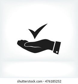 confirm icon, vector best flat icon, EPS