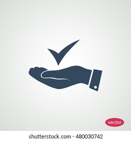 confirm icon, vector best flat icon, EPS