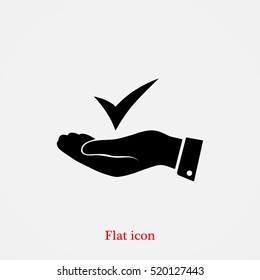 confirm icon, vector best flat icon, EPS