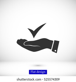 confirm icon, vector best flat icon, EPS