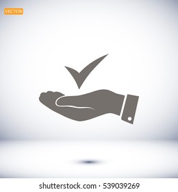 confirm icon, vector best flat icon, EPS