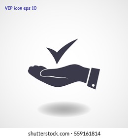 confirm icon, vector best flat icon, EPS