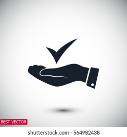 confirm icon, vector best flat icon, EPS