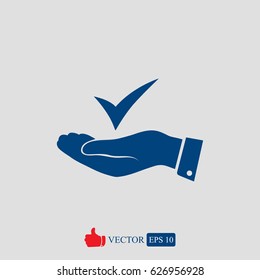 confirm icon, vector best flat icon, EPS