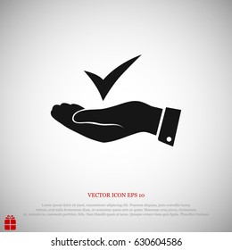 confirm icon, vector best flat icon, EPS
