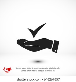 confirm icon, vector best flat icon, EPS