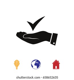 confirm icon, vector best flat icon, EPS