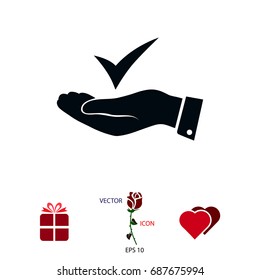 confirm icon, vector best flat icon, EPS
