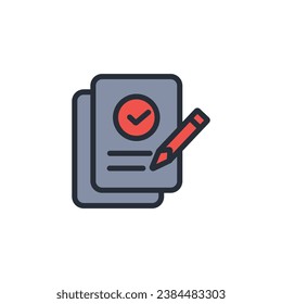 icono de confirmación. vector.Curso editable.Signo de estilo lineal para uso de diseño web,logotipo.Ilustración de símbolo.