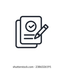 icono de confirmación. vector.Curso editable.Signo de estilo lineal para uso de diseño web,logotipo.Ilustración de símbolo.