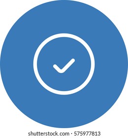 Confirm icon for websites. Choose vector in circle.
