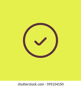 Confirm icon for websites. Choose vector in circle