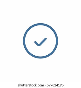 Confirm icon for websites. Choose vector in circle