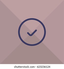 Confirm icon for websites. Choose vector in circle