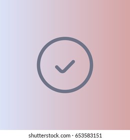 Confirm icon for websites. Choose vector in circle