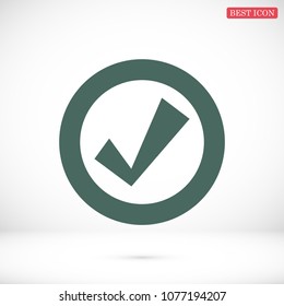confirm icons, stock vector illustration flat design style