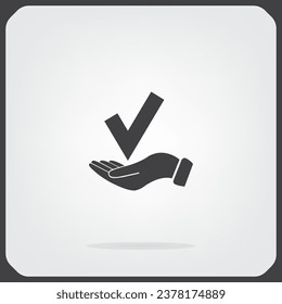 confirm icons; vector illustration. Flat design style