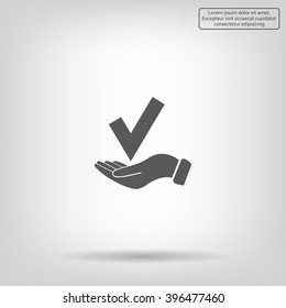 confirm icons; vector illustration. Flat design style