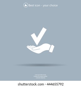 confirm icons; vector illustration. Flat design style