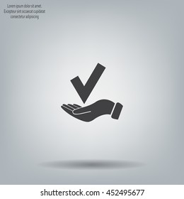 confirm icons; vector illustration. Flat design style