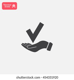 confirm icons; vector illustration. Flat design style