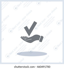 confirm icons; vector illustration. Flat design style