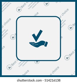 confirm icons; vector illustration. Flat design style