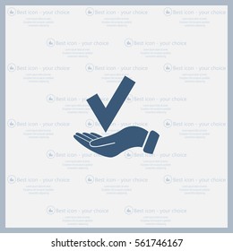 confirm icons; vector illustration. Flat design style