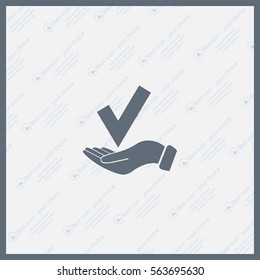 confirm icons; vector illustration. Flat design style
