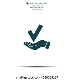 confirm icons; vector illustration. Flat design style