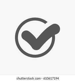 Confirm icons; vector illustration. Flat design style