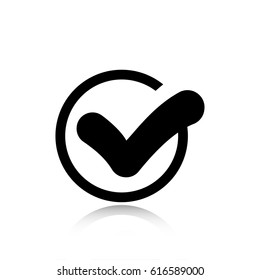 Confirm icons; vector illustration. Flat design style