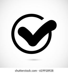 Confirm icons; vector illustration. Flat design style