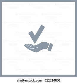 confirm icons; vector illustration. Flat design style