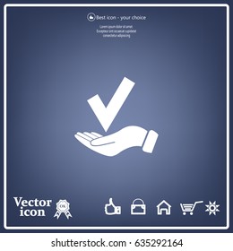 confirm icons; vector illustration. Flat design style