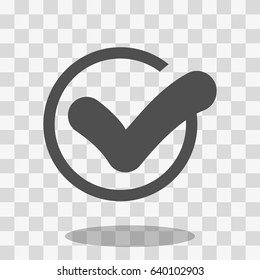 Confirm icons; vector illustration. Flat design style