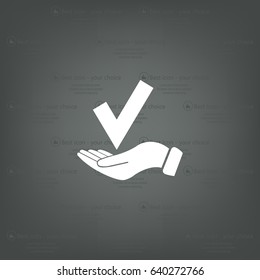confirm icons; vector illustration. Flat design style