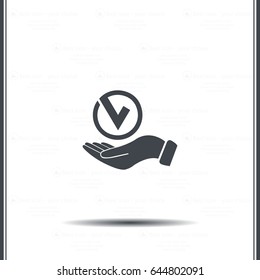 confirm icons; vector illustration. Flat design style