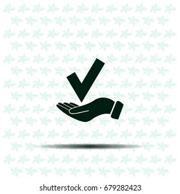 confirm icons; vector illustration. Flat design style