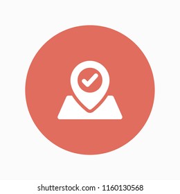 confirm location icon vector