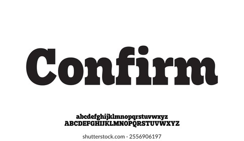 Confirm, modern abstract digital tech font. Logo creative font, type, technology, movie, digital, music, movie. Font and illustration in vector format.
