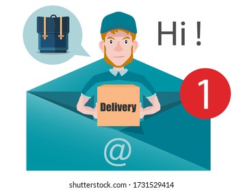 Confirm Online Shopping Order By Email Before Delivery The Parcel