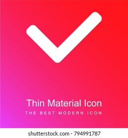 Confirm red and pink gradient material white icon minimal design