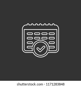 Confirm schedule vector icon