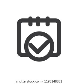 Confirm schedule vector icon