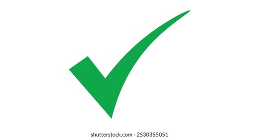 Confirme el símbolo del icono del Vector de la marca. El pictograma plano está aislado sobre un fondo blanco. Confirme el pictograma de la garrapata diseñado con estilo simple.