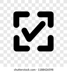 Confirm vector icon isolated on transparent background, Confirm transparency logo concept