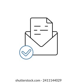 confirmation concept line icon. Simple element illustration. confirmation concept outline symbol design.