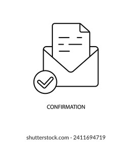 confirmation concept line icon. Simple element illustration. confirmation concept outline symbol design.